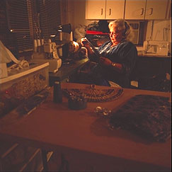 Nayla Llanes in her home. Photograph by Carl Juste.