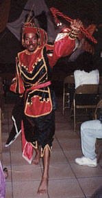Carlos Fernandez at an Orisha program at Miami-Dade Community College. Photograph by Miguel Ramos.