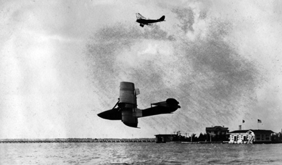 Image from a Curtiss flight school scrapbook compiled by Earl Hoag. Hoag learned to fly at the Curtiss Flying School before joining the U.S. Army Air Corps. Circa 1917. HistoryMiami. x-0700-89 and 109.